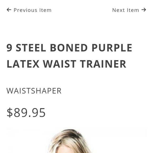 Latex Small  Purple Waist Trainer - Picture 2 of 7